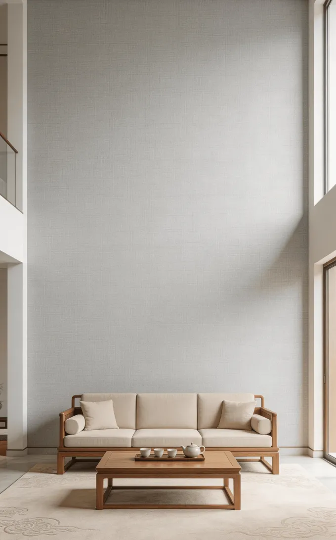 客厅挑高实景图